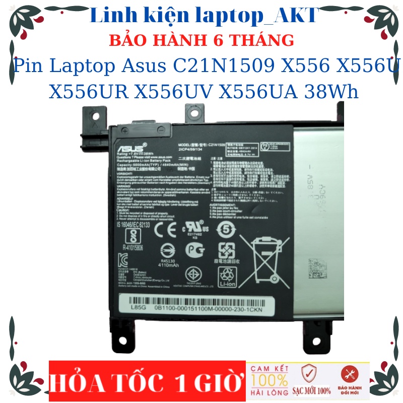 Pin Laptop Asus C21N1509 X556 X556U X556UR X556UV X556UA 38Wh- ZIN