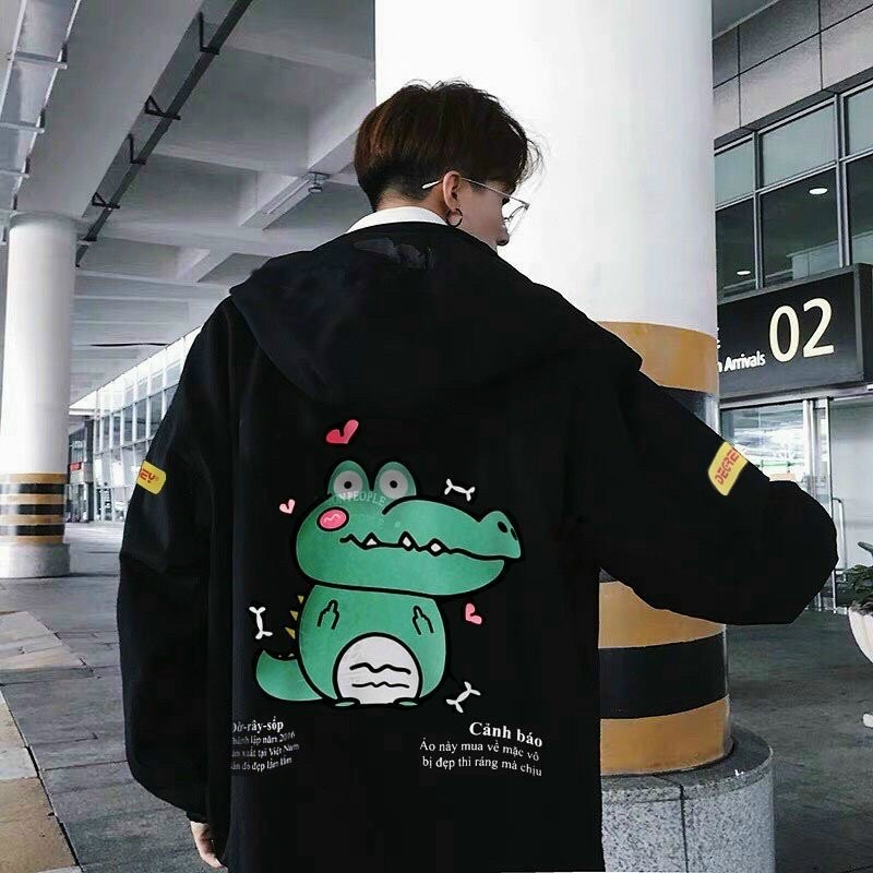 Áo khoác dù ép hoạt hình cá Sấu Áo khoác dù Nam Nữ Unisex Ulzzang Nhiều Mẫu Hot Áo Bomber dù 2 lớp lên from mặc siêu đẹp