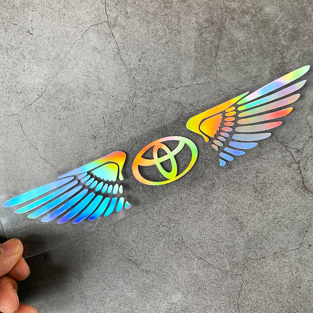 Cánh Nhãn dán xe Tia laze TOYOTA Xe hơi Trang trí đề can Kính chắn gió phía sau Biểu tượng Hình dán