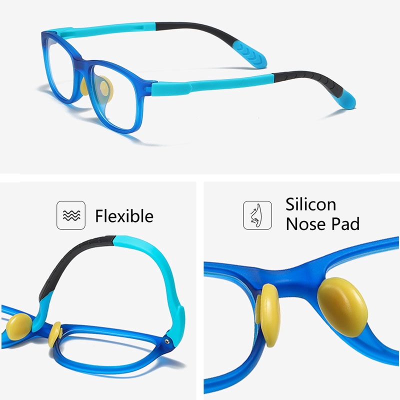 Kính mát gọng vuông chống tia xanh cho bé