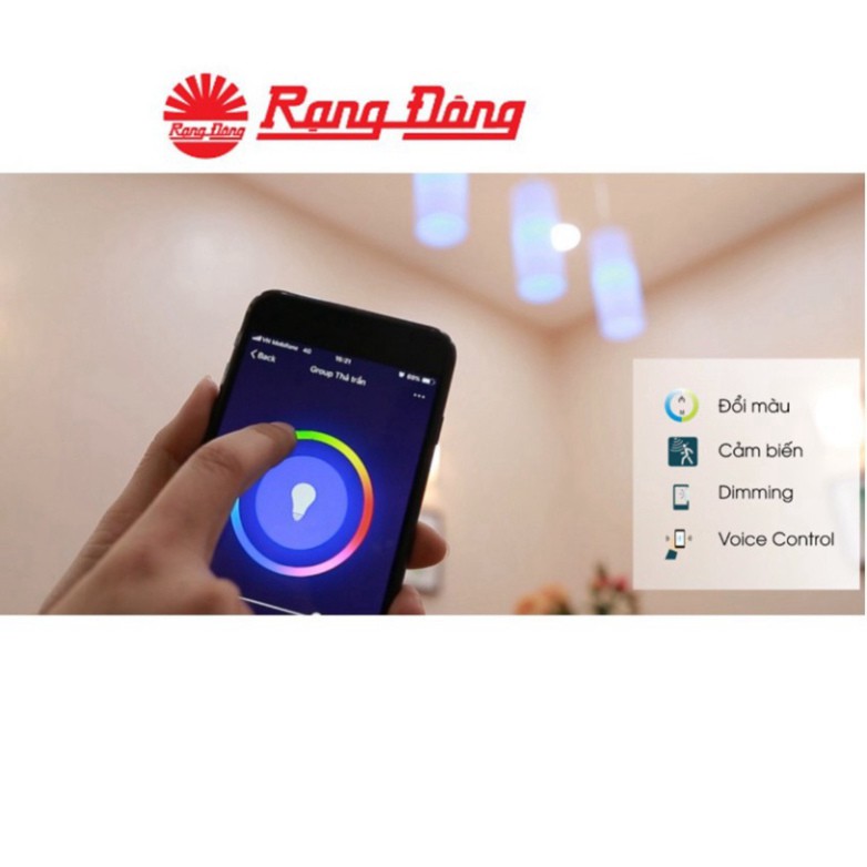 Đèn LED Downlight âm trần 9W Wifi-Bluetooth Rạng Đông AT16.BLE 110/9W