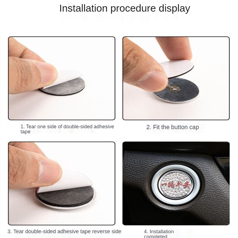 Miếng Dán Trang Trí Nút Khởi Động Xe Hơi Honda / Toyota