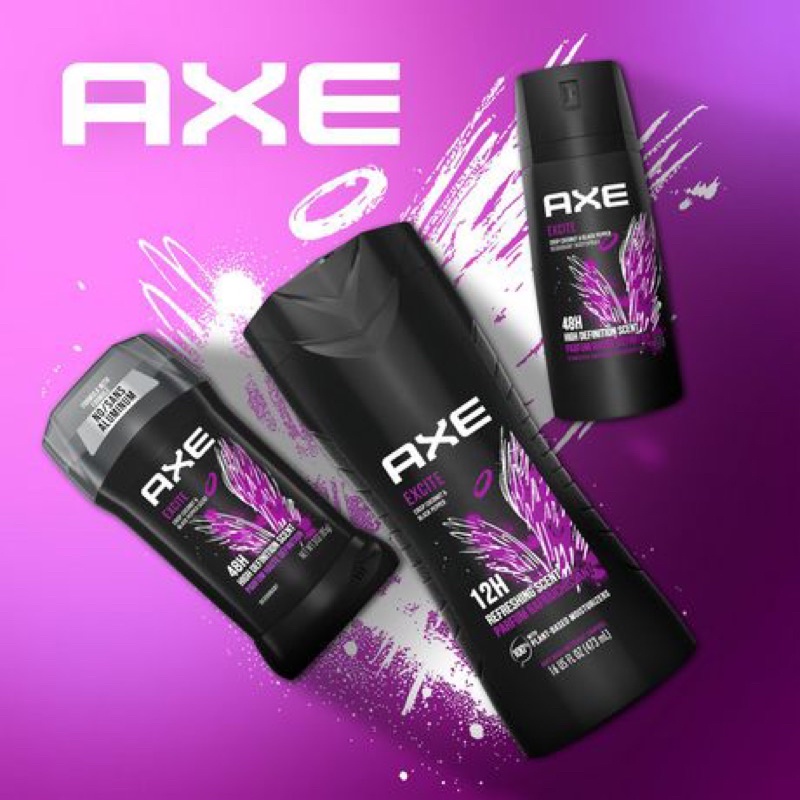 Combo 2 Xịt khử mùi toàn thân nam AXE Excite 150ml x 2 chai hương nước hoa