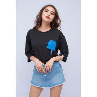 Áo Thun BOO Nữ Tay Lỡ Túi Ngực Boo