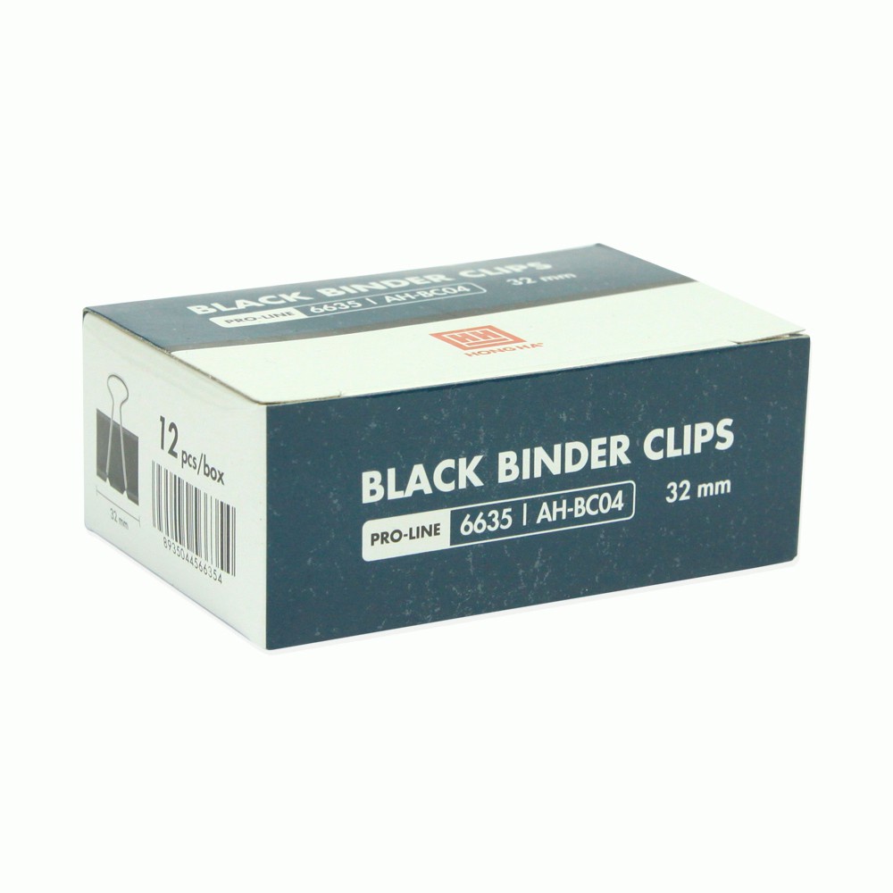 Kẹp giấy đen kim loại 32 mm  Hồng Hà Pro-line - MS: 6635
