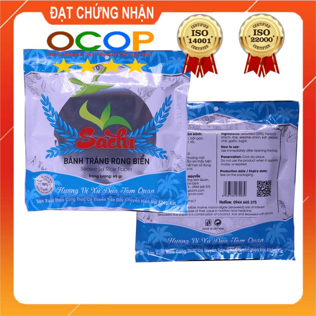 Bánh Tráng Rong Biển Nướng Sẵn Sachi 🌟Bì Loại 60Gram🌟Bánh Tráng Sachi🌟