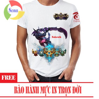 Áo thun Liên Quân Mobile 3D Tướng Nakroth LQMNAK01 (Trắng)