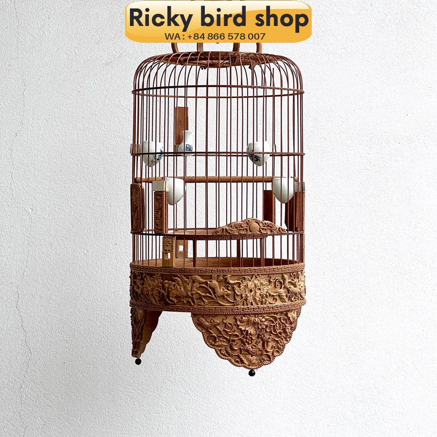 Lồng chim tre, Puteh bird cage -  Squirrel 01 design