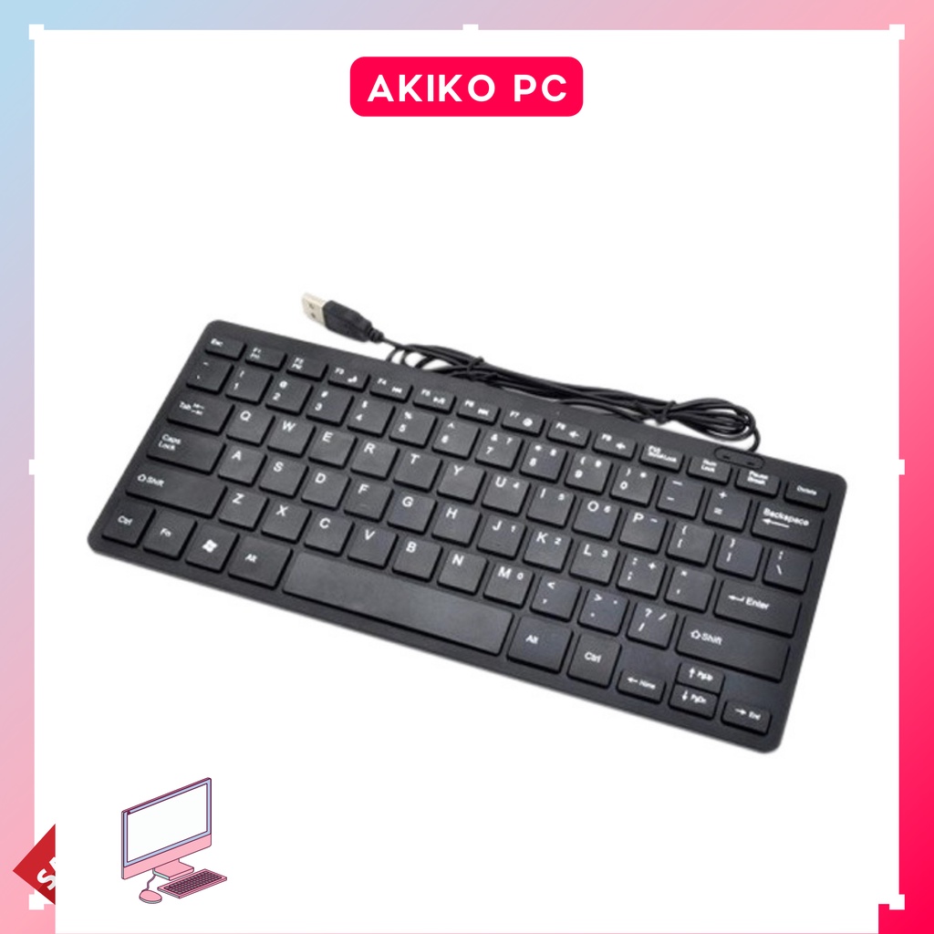 Bàn phím Mini có LED dành cho PC laptop văn phòng giá rẻ cực cute AKIKO AK64