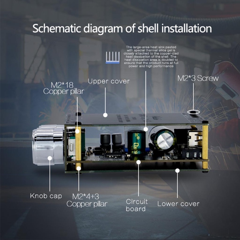 Bộ Khuếch Đại Âm Thanh 2.1 Kênh Mini Xy- T100L Amp 100 W + 100w