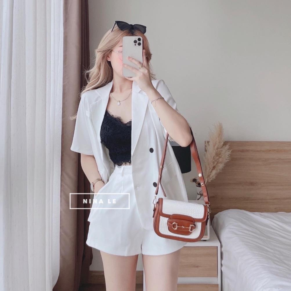 [ 𝐅𝐑𝐄𝐄 𝐒𝐇𝐈𝐏 ]  SET VEST SƠ MI NẮP TÚI MIX QUẦN SHORT ĐÙI