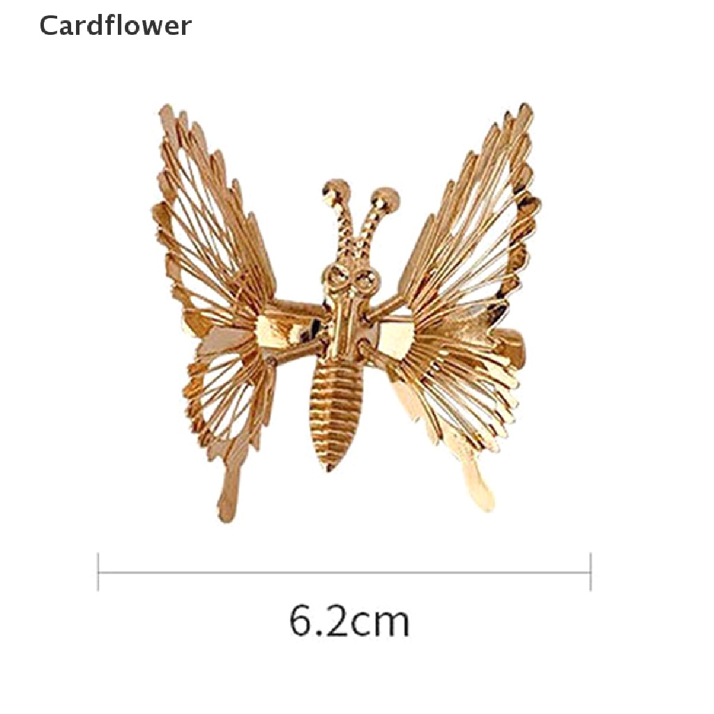 &lt; Cardflower &gt; Kẹp Tóc Hình Chuồn Chuồn Tua Rua Cánh Bướm Bước Lắc Chân Phong Cách Cổ Điển Trang Sức Cho Nữ Đang Giảm Giá