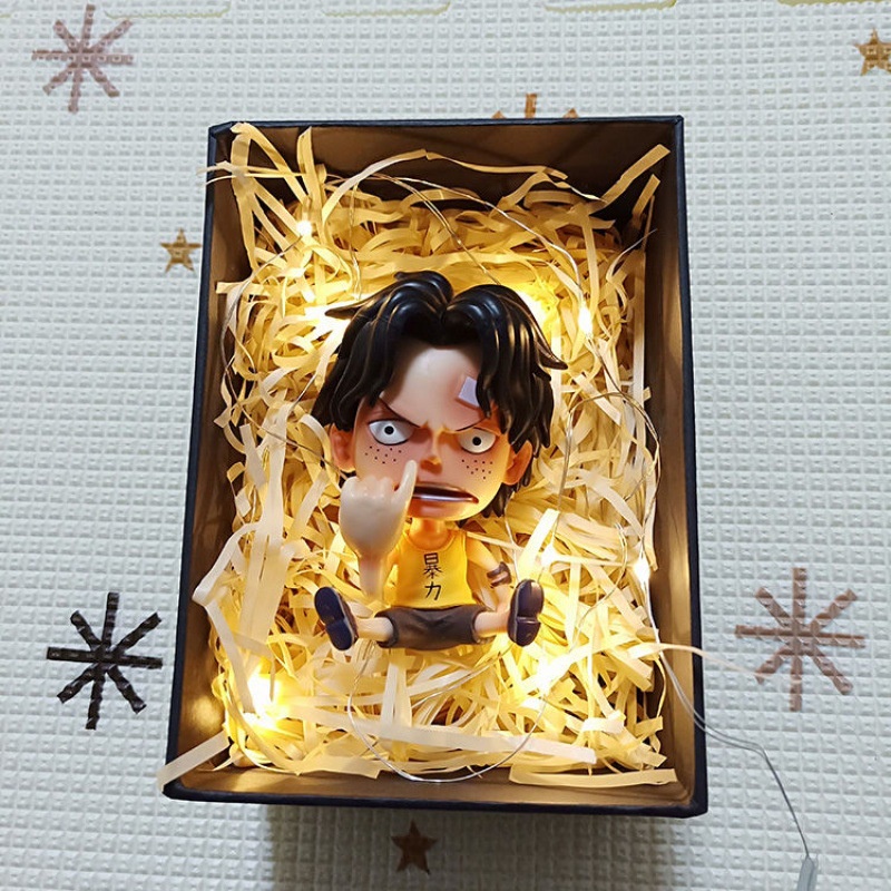 Mô Hình Ace Mini - Mô Hình Portgas D Ace Chibi One Piece Siêu Dễ Thương Cao 9cm