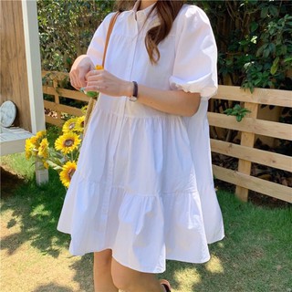 đầm sơ mi bbd trắng