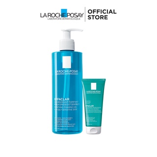 Bộ sản phẩm làm sạch sâu và ngăn mụn tát phát dành cho da dầu mụn La Roche-Posay Effaclar Double Cleansing