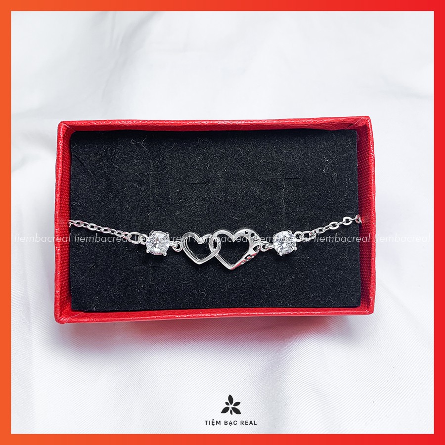 Lắc tay tim lồng tim thiết kế độc đáo, lắc tay tim bạc không han gỉ | BigBuy360 - bigbuy360.vn