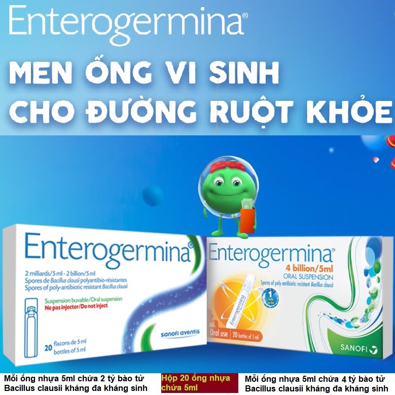 Enterogermina - Men ống vi sinh cho đường ruột khỏe