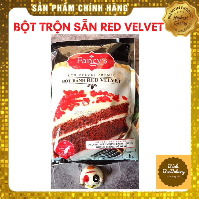 Bột Bánh Red Velvet, Bột trộn sẵn làm bánh BÔNG LAN CACAO, bánh Waffle siêu nhanh, siêu ngon
