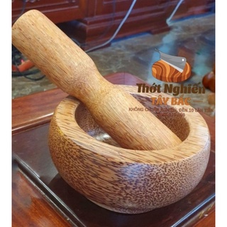 Bộ chày, cối gỗ sơ dừa