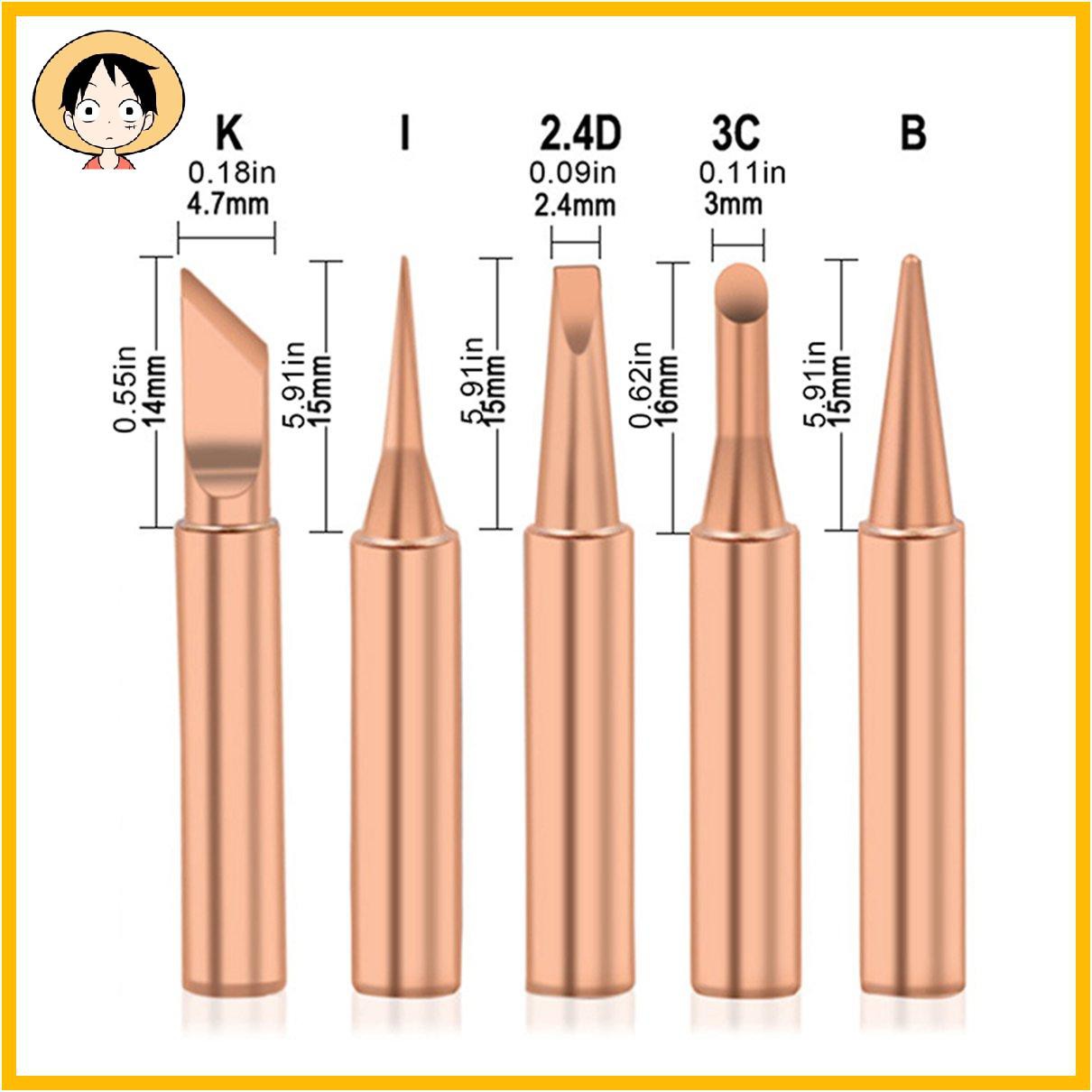 Bộ 5 Đầu Hàn 900m-t Bằng Đồng Nguyên Chất Không Chứa Chì