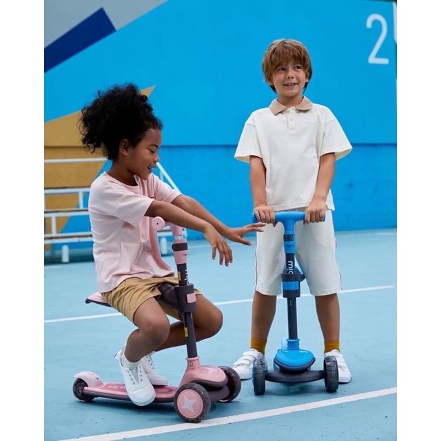 Xe Scooter cho bé Mideer , Xe trượt scooter 3 bánh phát sáng, cao cấp, gấp gọn có ghế ngồi cho bé trai, gái and ride