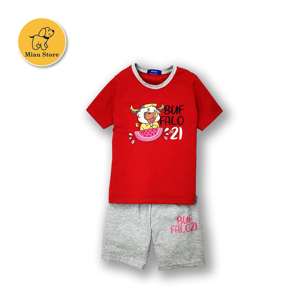 Quần Áo Trẻ Em, Đồ Bộ Bé Trai Mặc Tết Tân Sửu, Thun Cotton 100% Cho Bé Từ 6 Tháng Đến 12 Tuổi