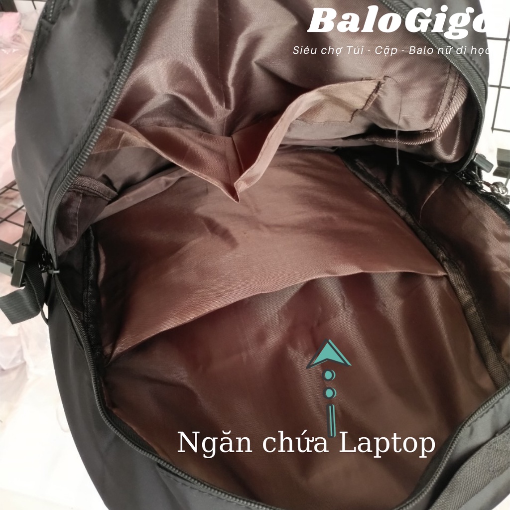 Balo đi học nhiều ngăn unisex cho học sinh sinh viên chứa laptop 15.6 inch không kèm móc khóa G232 - BaloGigo