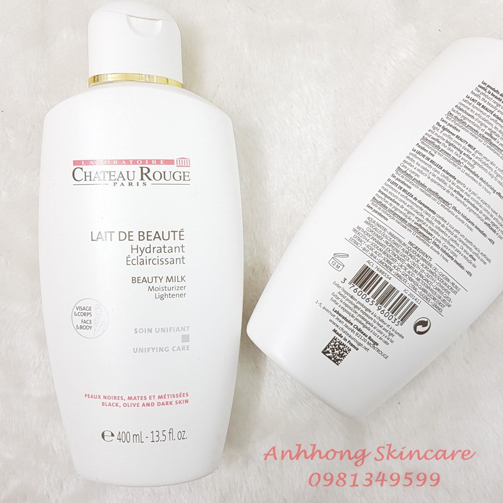 Dưỡng Thể Trắng Da Chateau Rouge Paris Lait De Beauté [ MẪU MỚI ]