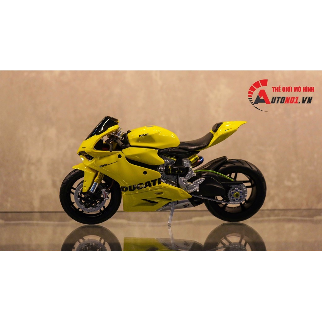 MÔ HÌNH XE DUCATI 1199 YELLOW ĐỘ NỒI KHÔ AUTONO1 D134