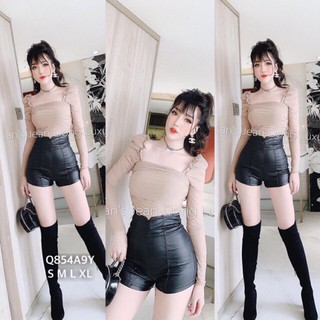 [ Hỗ trợ 10k đơn 20k ] Quần da siêu cao dáng chuẩn - cherrystore1996