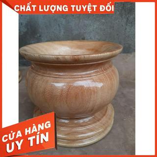 Bát nhang gỗ  gõ    mat 16cmxca0 14cm