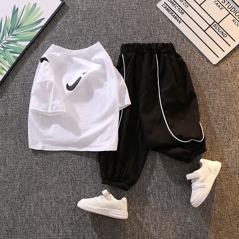 Áo Thun Hip Hop Tay Lửng Cổ Tròn Phong Cách Phương Tây Cho Bé 3-12 Tuổi