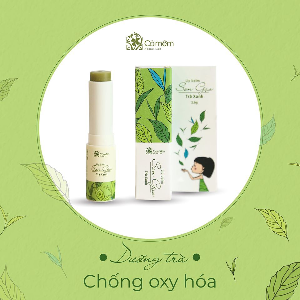 Son Dưỡng Không Màu Gạo Trà Xanh Chống Lão Hóa Môi Cỏ Mềm 3,6g Mới 100%.Bảo hành 6 tháng0