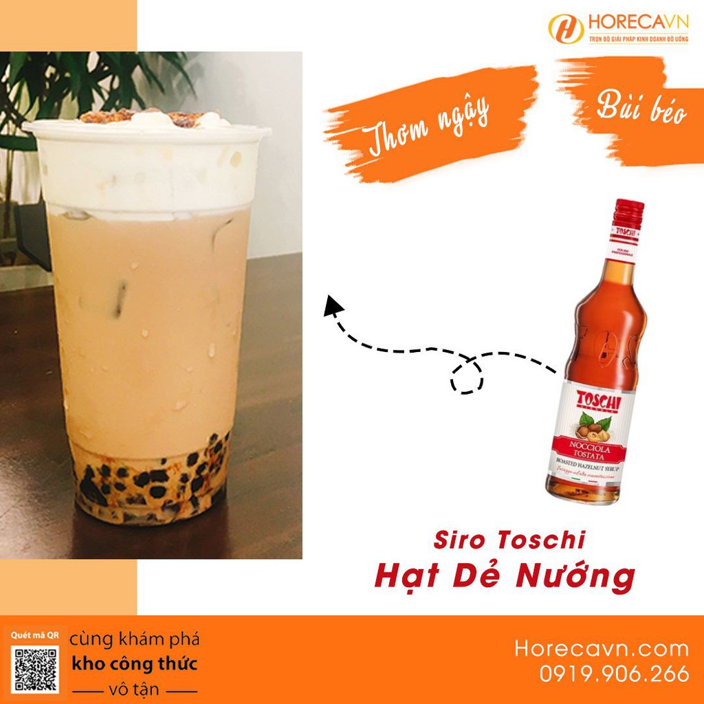 Siro Toschi Hạt Dẻ Nướng 1000ml - Toschi Roasted Hazelnut 1000ml