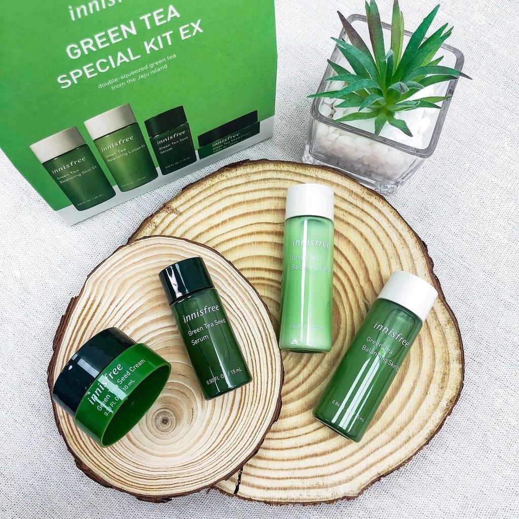 Bộ Kit Innisfree Trà Xanh 4 Món Green Tea Special Kit EX Set (4 Sản Phẩm)