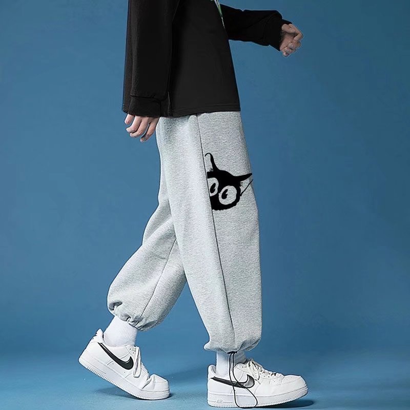 Quần thể thao ống rộng thoải mái phong cách Hàn Quốc thời trang cho nam size M-5XL