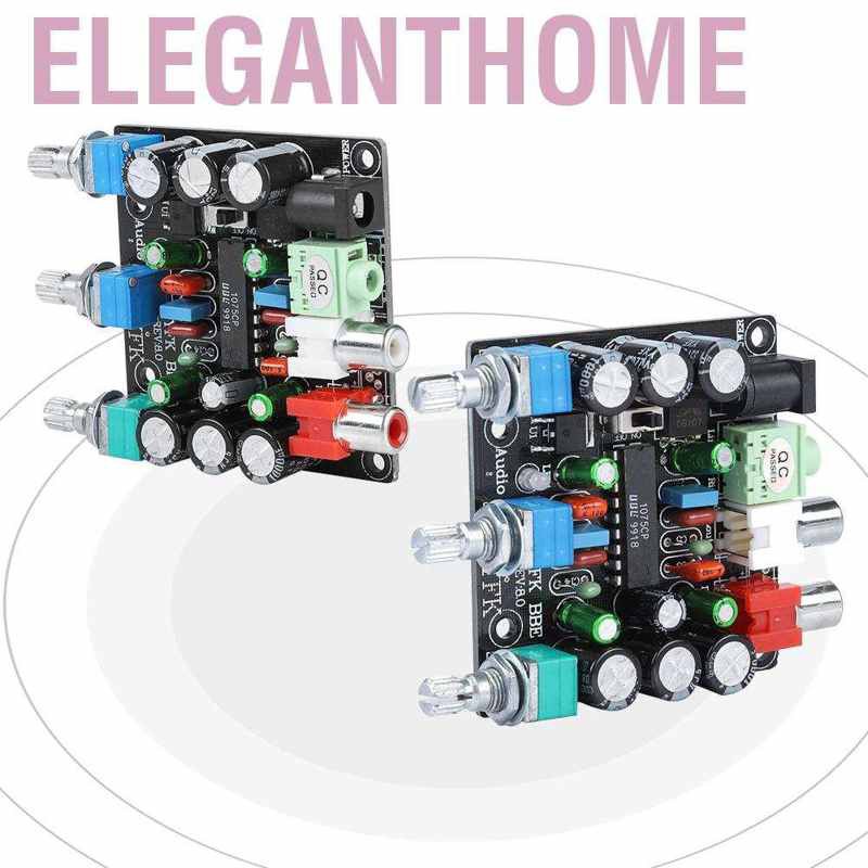 Eleganthome 2 Channel HiFi Sound Preamp Tone Board  Audio Mixer Module for Desktop Speaker
