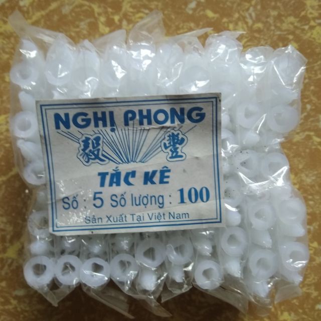 100 con tắc kê/ nở nhựa số 5 dùng cho mũi khoan 8