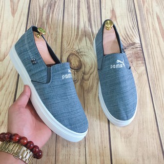 Giầy lười vải nam xám full pm( Chất Store )