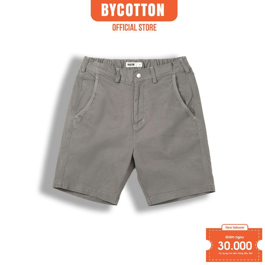 Quần Short Kaki Nam Cao Cấp Màu Xám Khói Light Grey Kaki Shorts BY COTTON