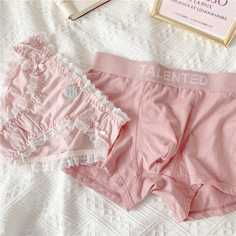 Set 2 Quần Lót Nữ In Hình Quả Dâu Dễ Thương