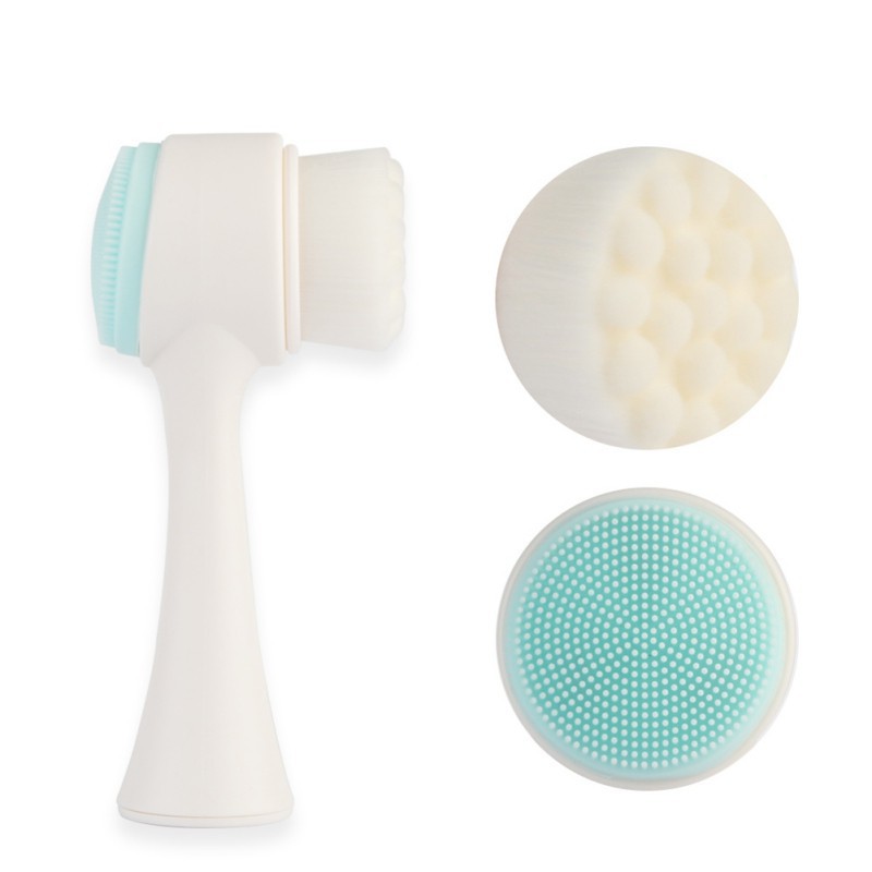 Cọ rửa mặt massage 3D 2 mặt bằng silicone | BigBuy360 - bigbuy360.vn