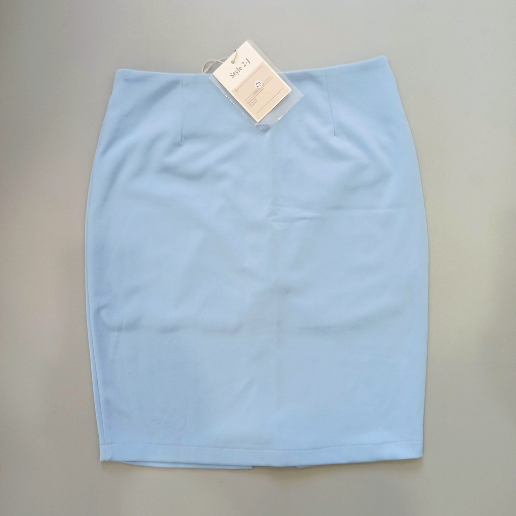 Chân váy công sở dáng ôm màu xanh size L