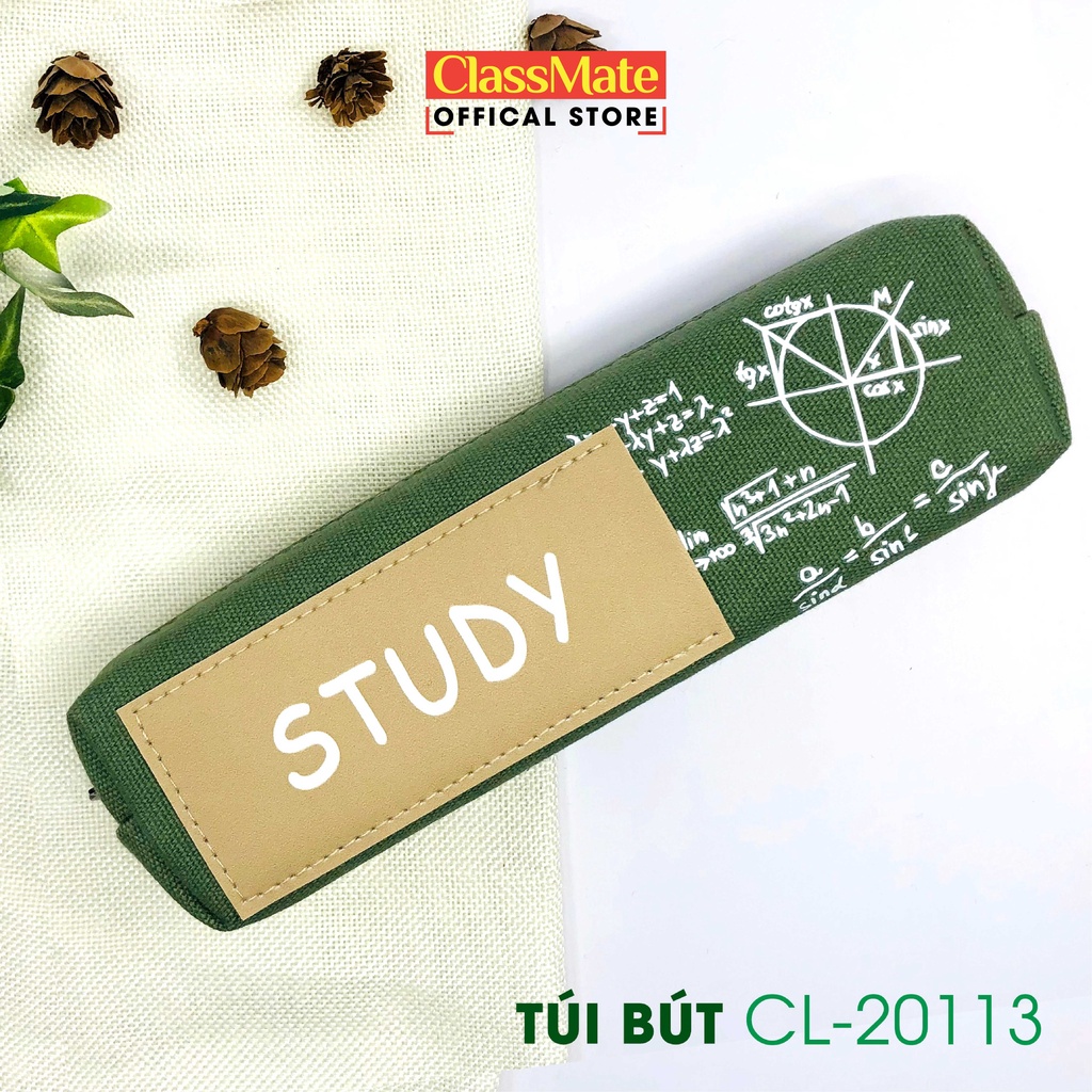 Túi Đựng Bút Học Sinh CLASSMATE Study Chất Vải Canvas An Toàn, Hoạt Tiết Độc Đáo CL-20113