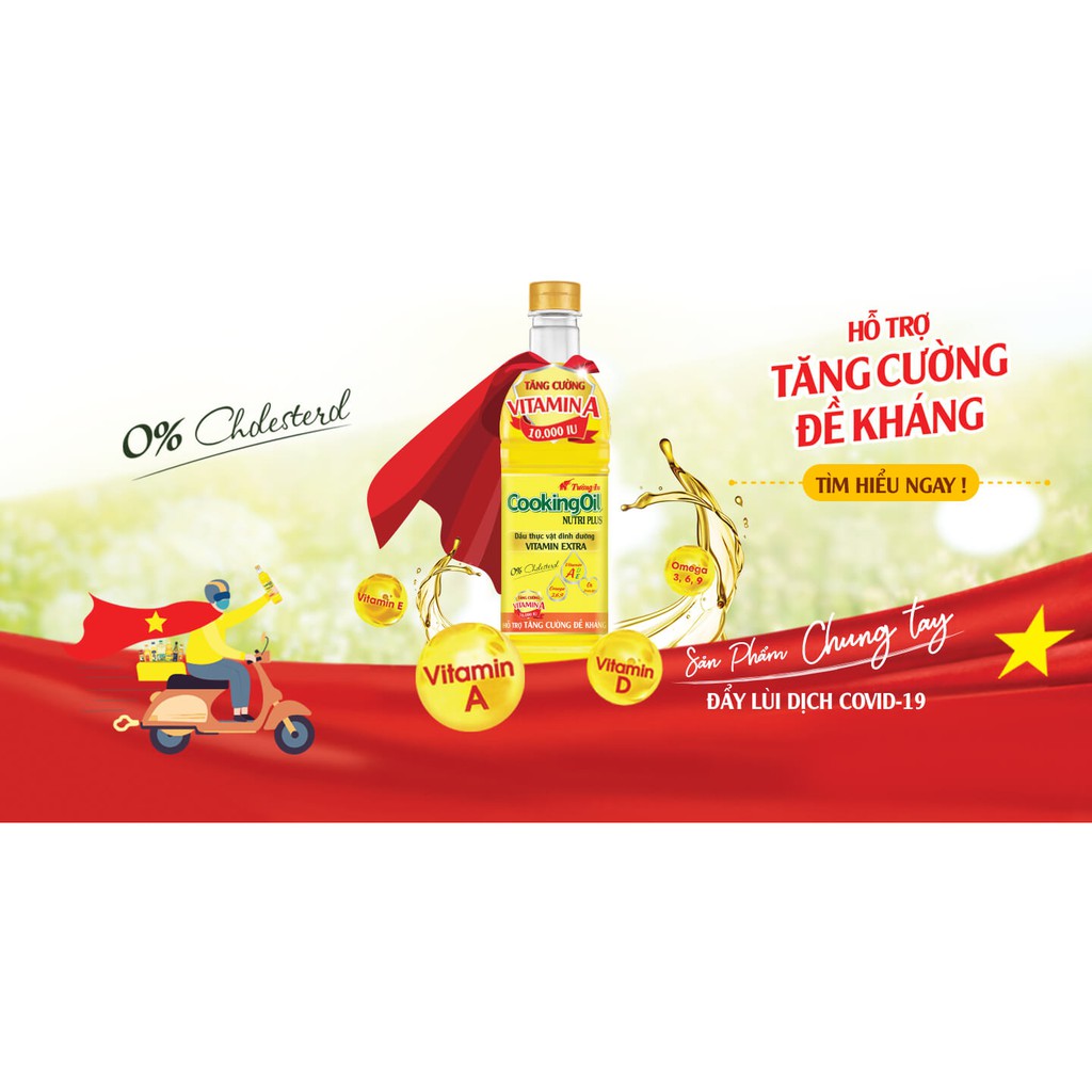 Dầu ăn Tường An Cooking Oil Nutri Plus chai 1-2-5L