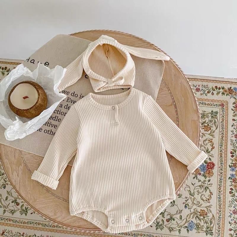 Body Suit 2 options vải cotton gân Hàn xuất xịn cho bé, chất đanh mịn mềm co giãn tốt.