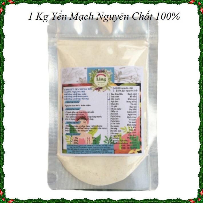 Bột Yến mạch 1 Ký nguyên chất thiên nhiên 100% có giấy VSATTP và ĐKKD dùng đa công dụng