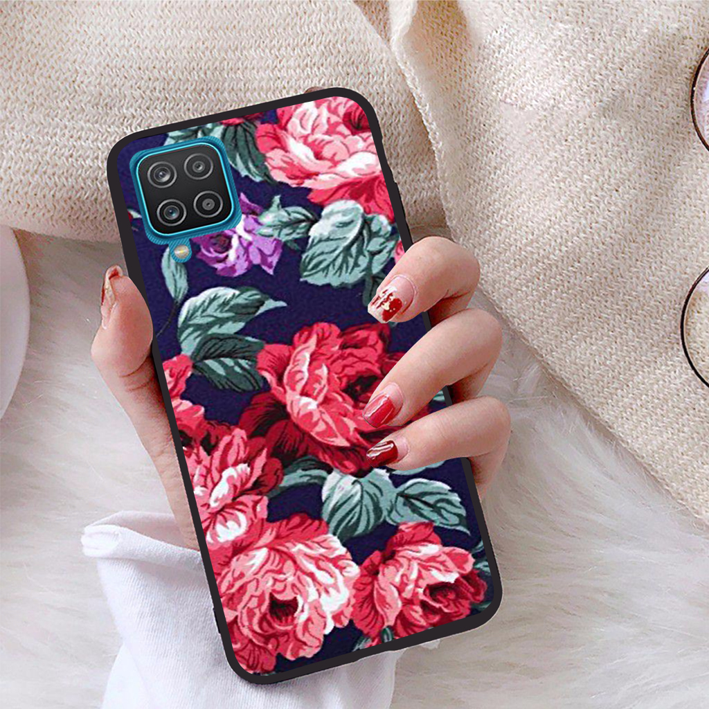 Ốp lưng Samsung Galaxy A12 viền dẻo TPU BST Hoạ Tiết Hoa