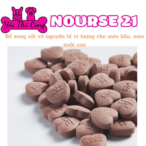 NOURSE 21 - VIÊN BỔ SUNG CÁC NGUYÊN TỐ VI LƯỢNG CHO MÈO LỌ 200 VIÊN - YÊU THÚ CƯNG