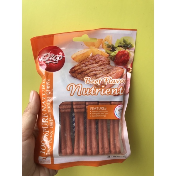 Xương gặm khử mùi hôi miệng, sạch răng chó mèo Orgo 90g